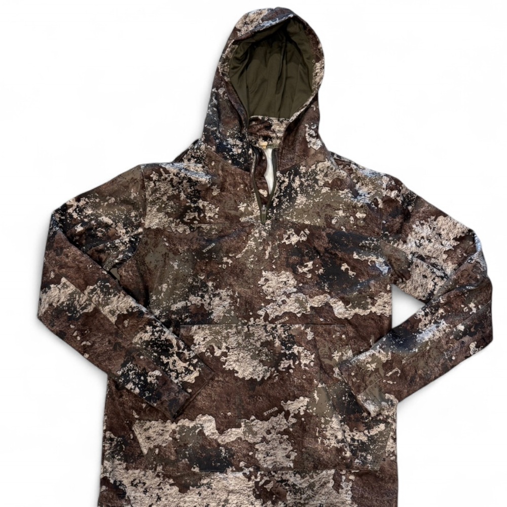 Men's Hooded Camo Pullover Jacket
